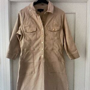 Tan Corduroy Button-Up Jacket